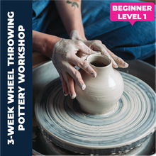 Load image into Gallery viewer, Pottery:  3-week Pottery Wheel Throwing (Level 1)
