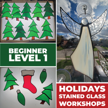 Load image into Gallery viewer, Holidays Stained Glass Sun Catcher Workshops
